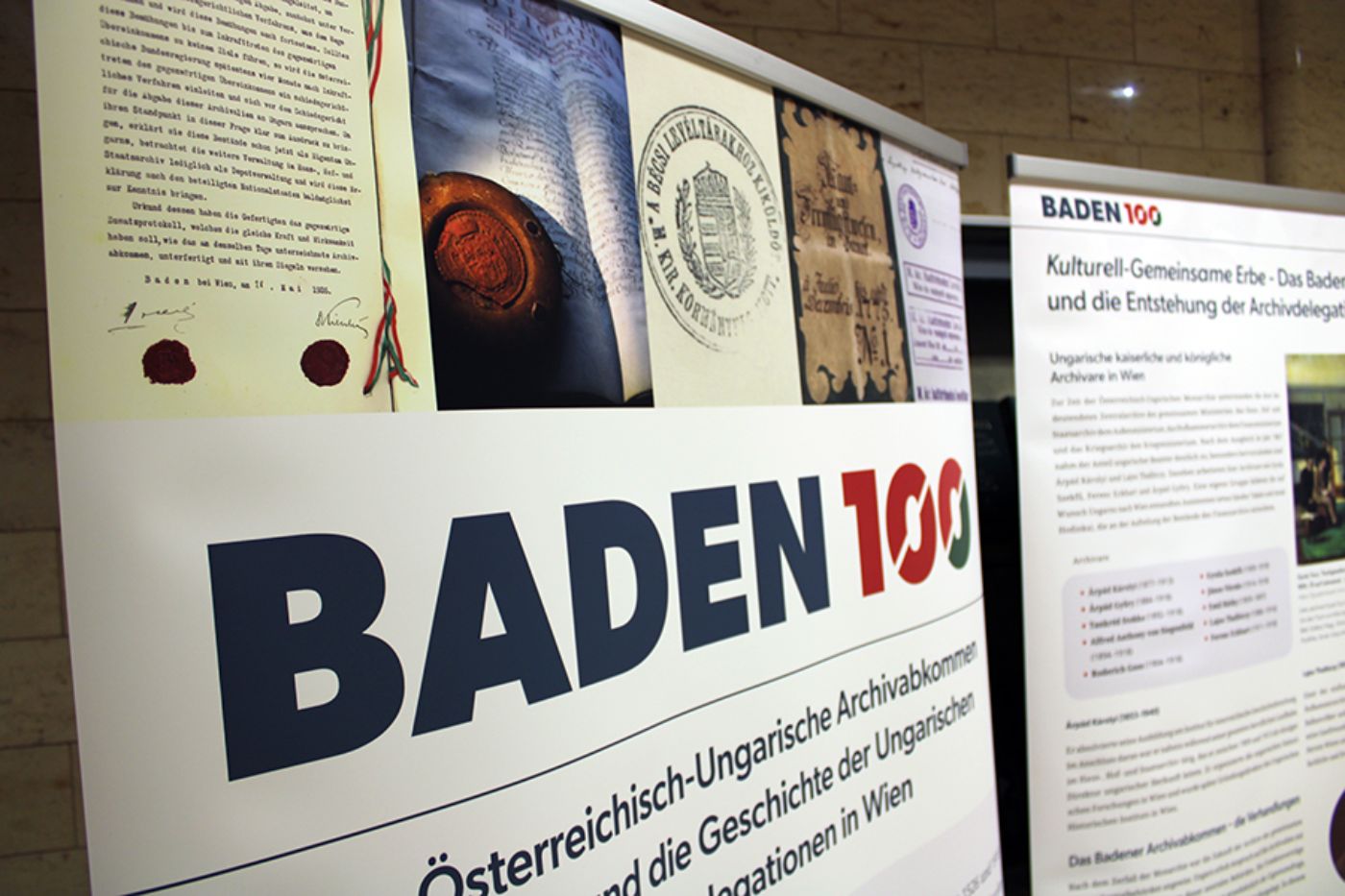 Ausstellung 100 Jahre Archivabkommen