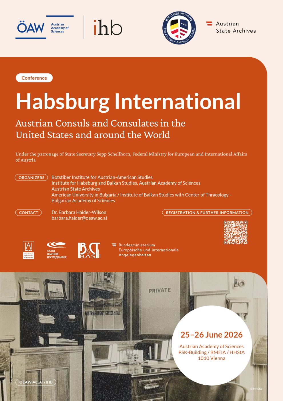 Am 26. Juni fand im Dachfoyer des Haus-, Hof- und Staatsarchivs der zweite Tag der internationalen Fachtagung Habsburg International – Austrian Consuls and Consulates in the USA and Around the World statt