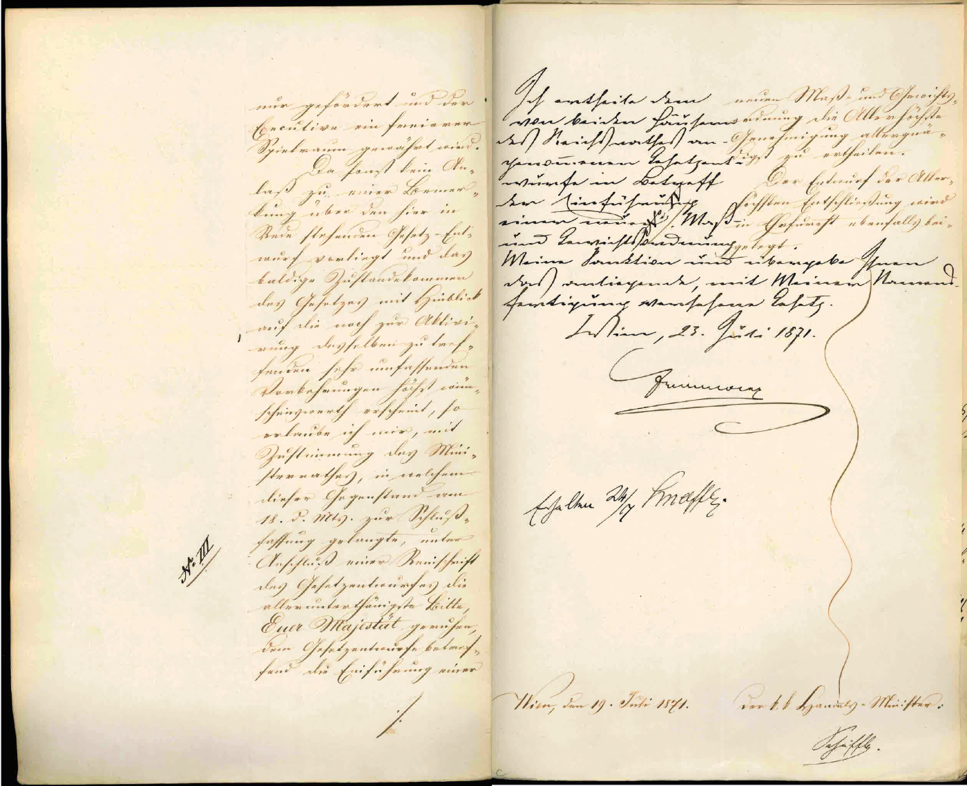 Zustimmung zum Gesetzesentwurf bezüglich neue Maß- und Gewichtsordnung