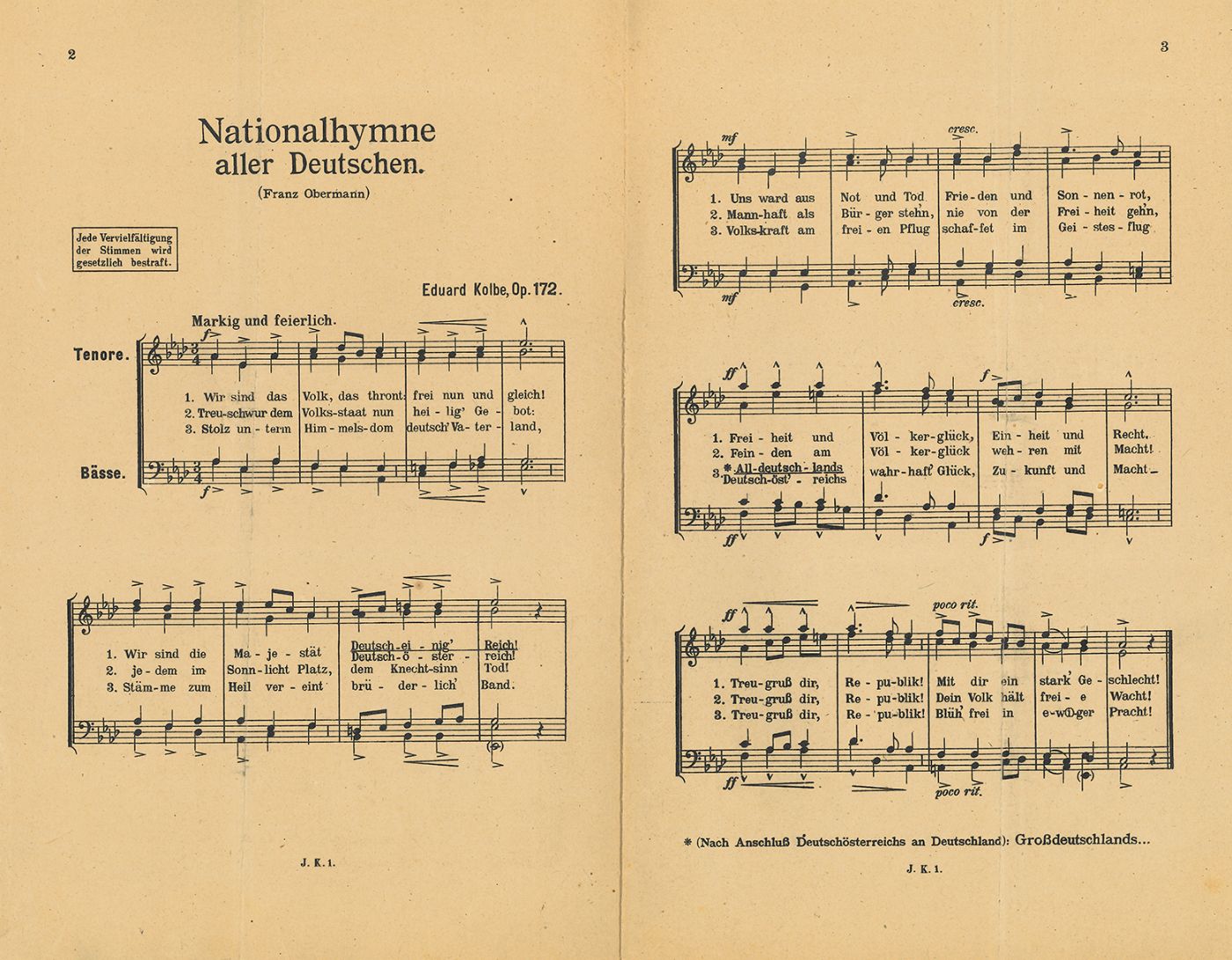 Nationalhymne aller Deutschen