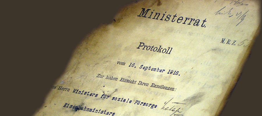 Einladung Buchpräsentation Ministerratsprotokolle des Ersten Weltkriegs