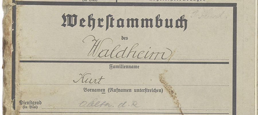 Wehrstammbuch Kurt Waldheim