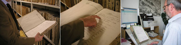 Anfragenrecherche an Hand von Archivalien und Anfragenbeantwortung