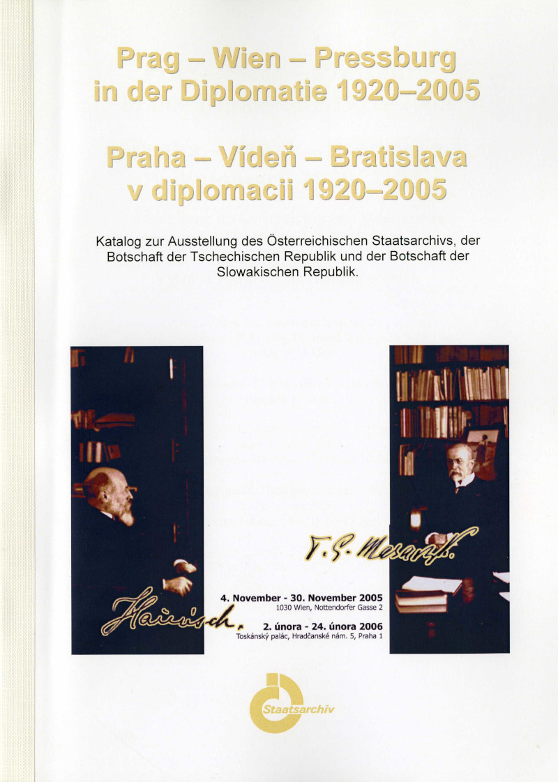 Cover Prag – Wien – Pressburg in der Diplomatie 1920–2005 © OESTA